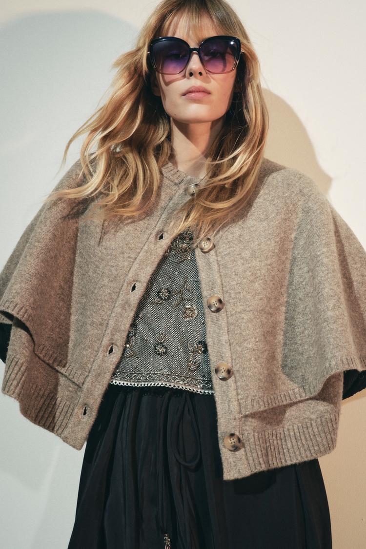 Lily™ | Knit Cape Jacket