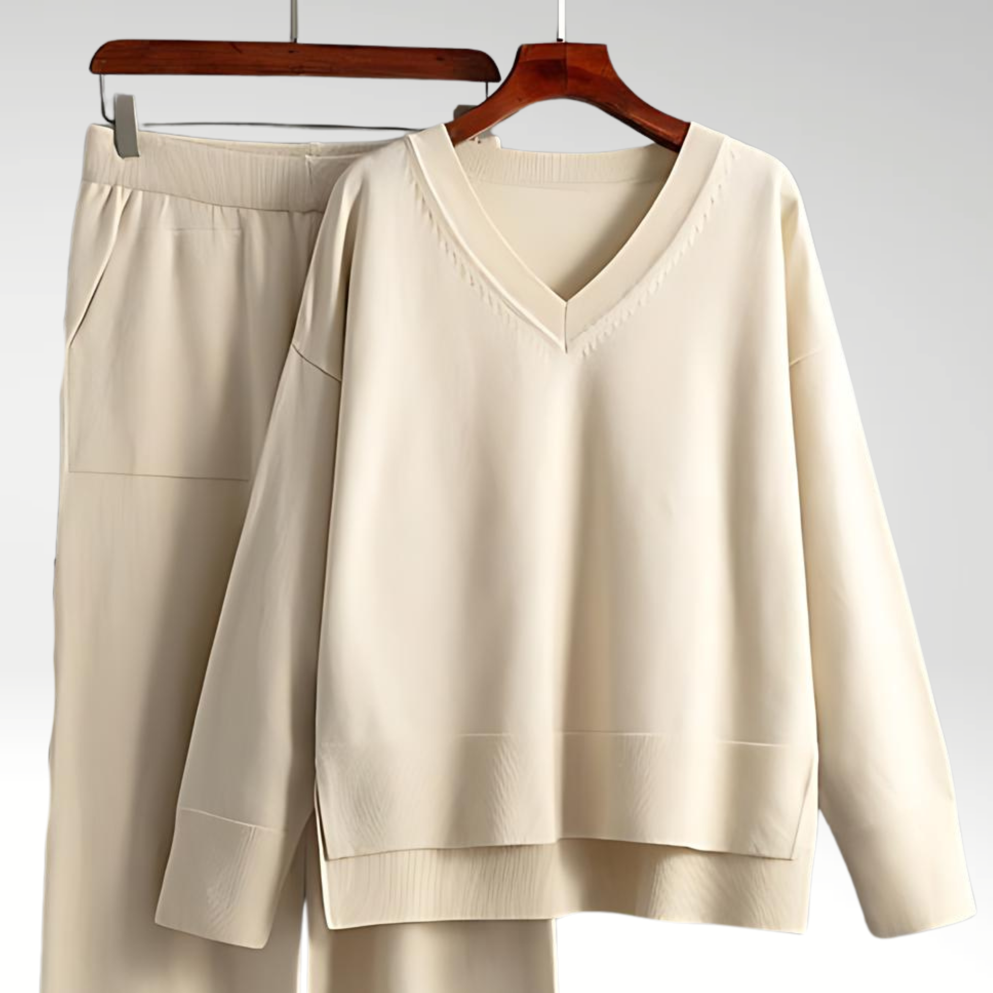 Jade™ | Luxury Two-Piece V-Neck Set