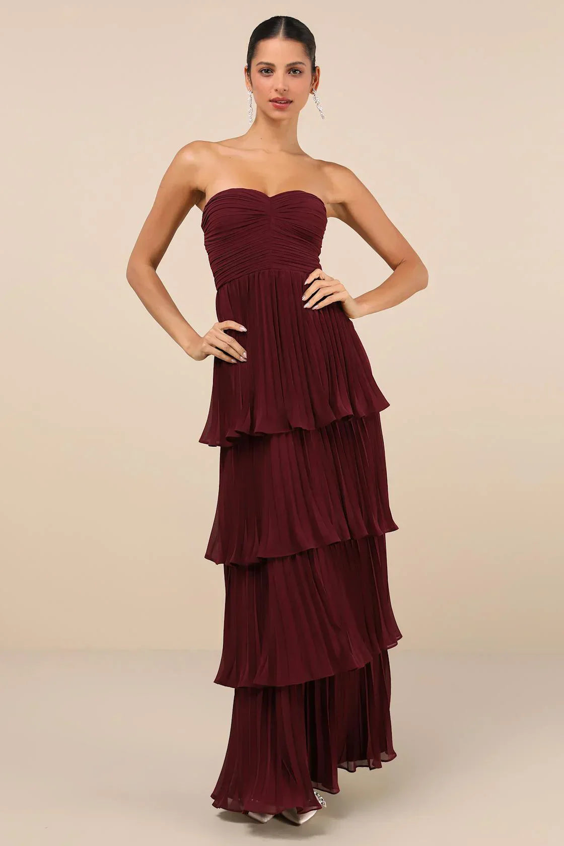 Hannah™ | Strapless Tiered Dress