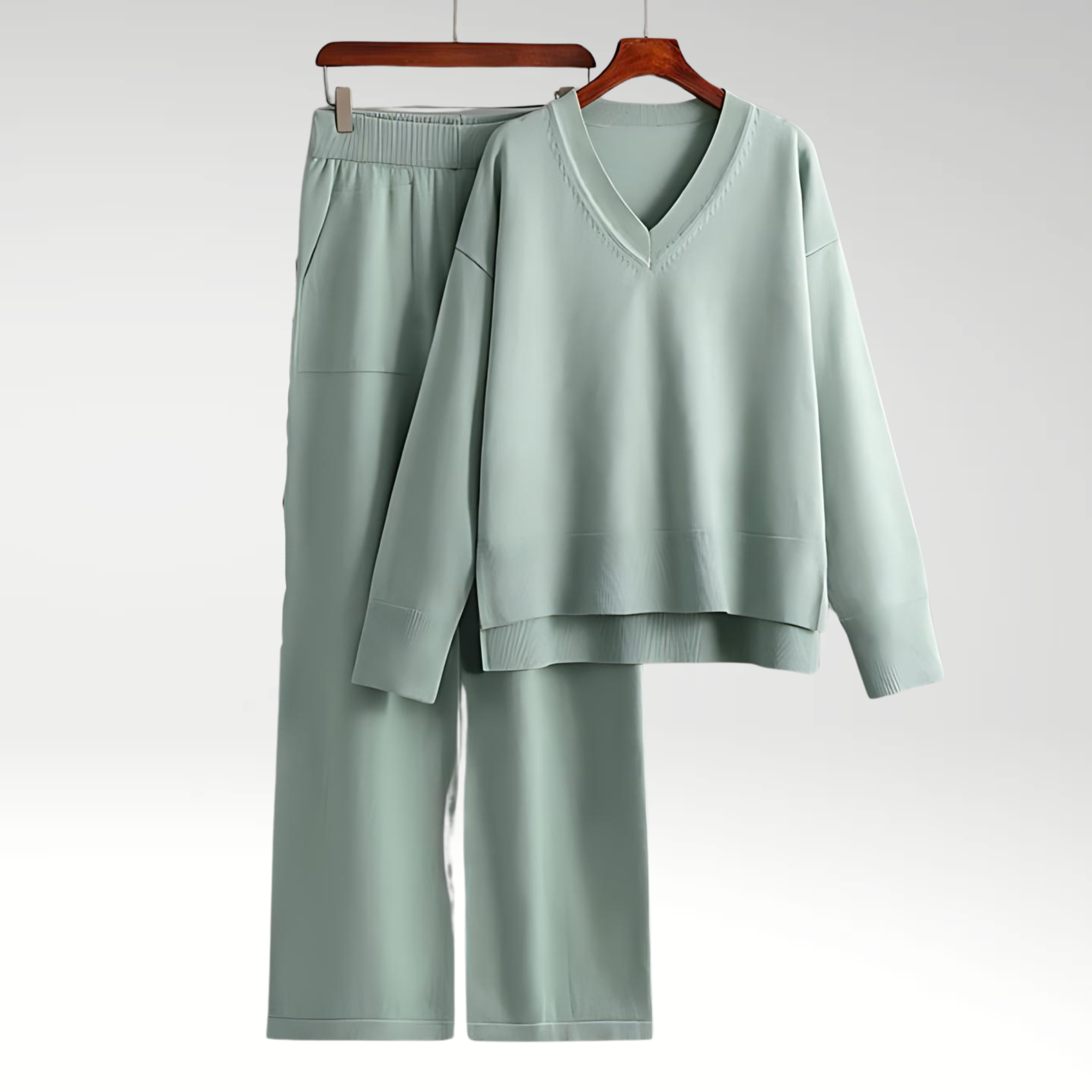 Jade™ | Luxury Two-Piece V-Neck Set
