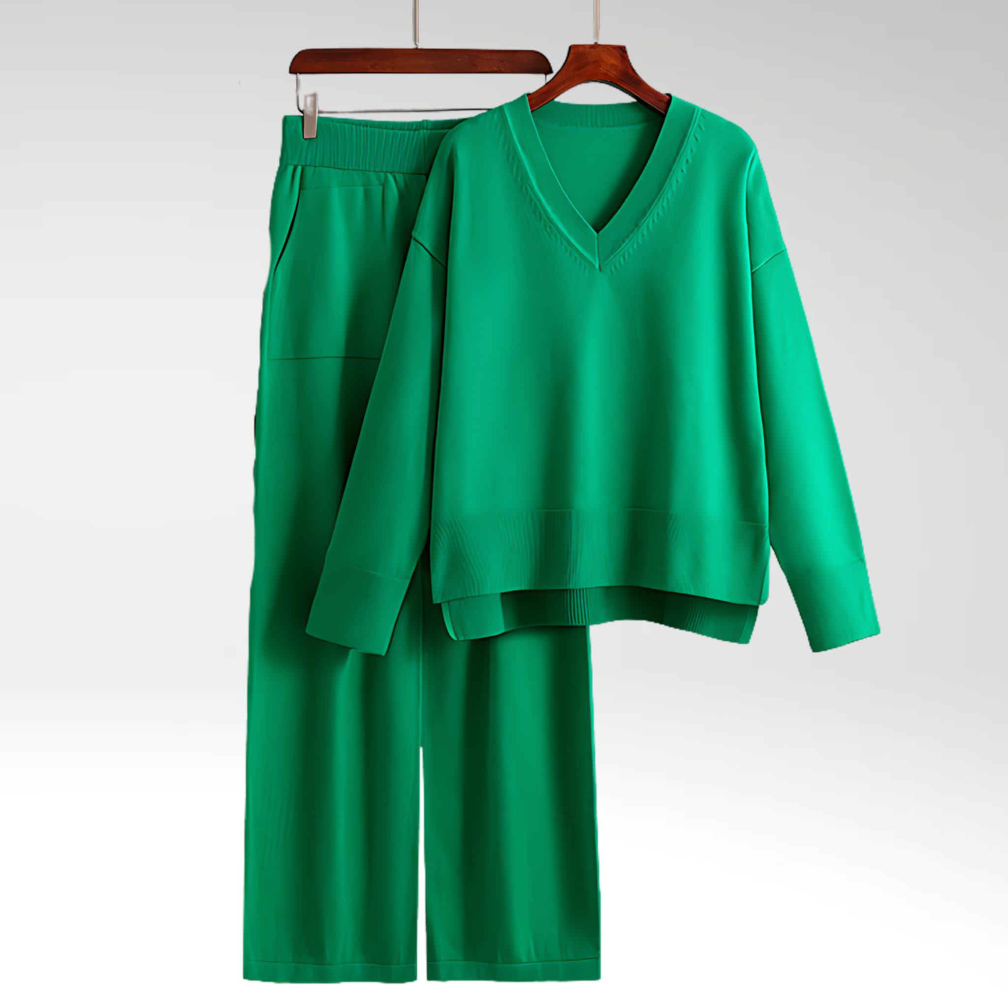 Jade™ | Luxury Two-Piece V-Neck Set