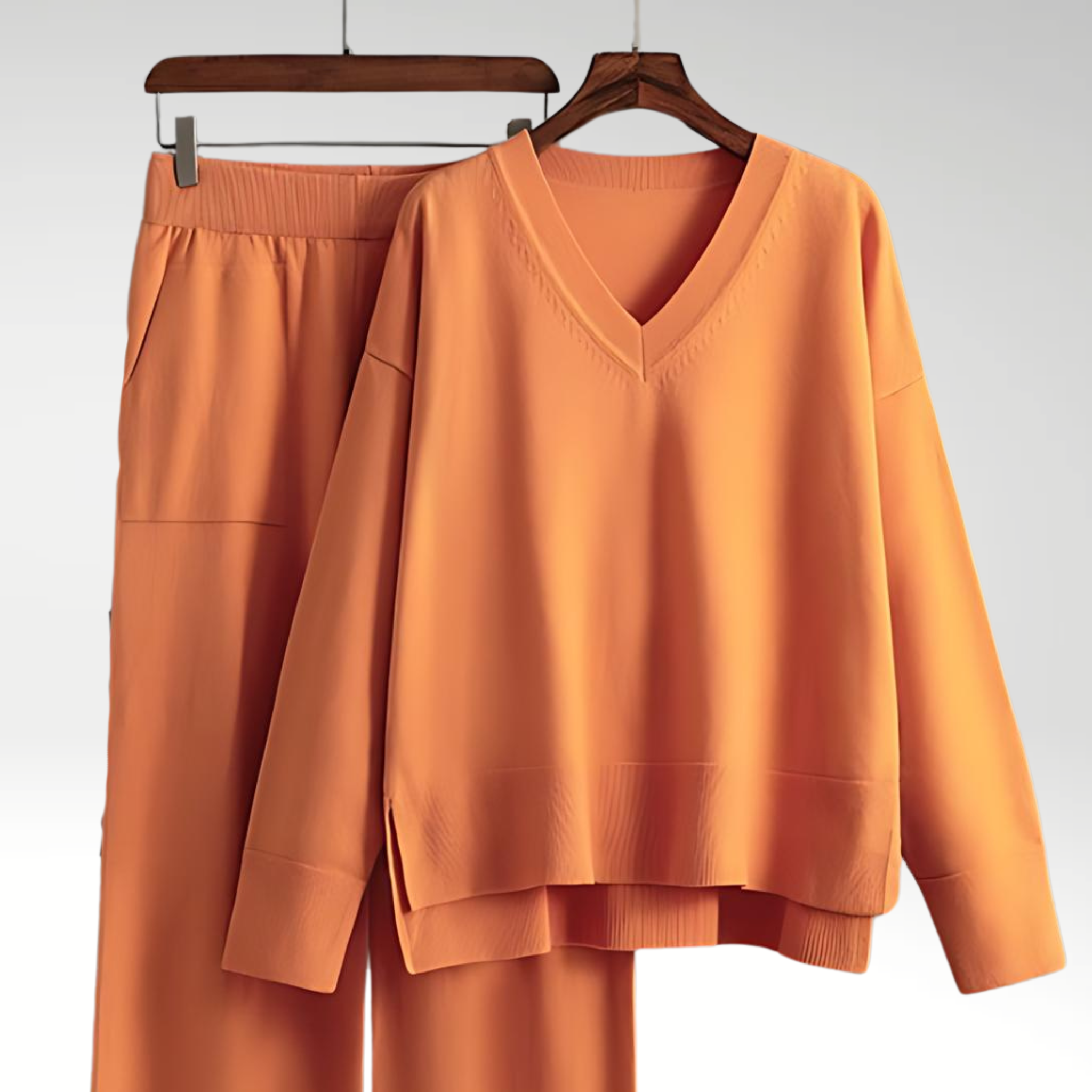 Jade™ | Luxury Two-Piece V-Neck Set