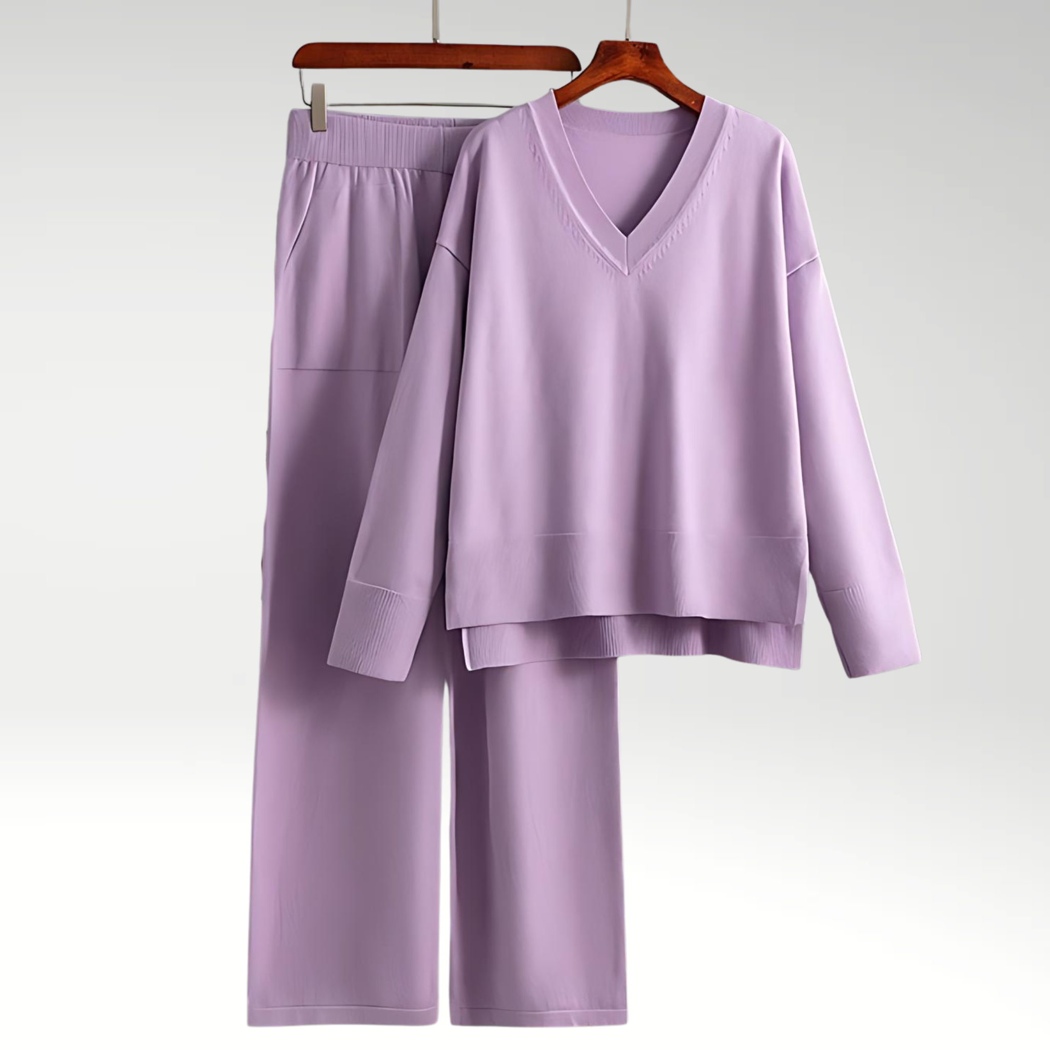 Jade™ | Luxury Two-Piece V-Neck Set