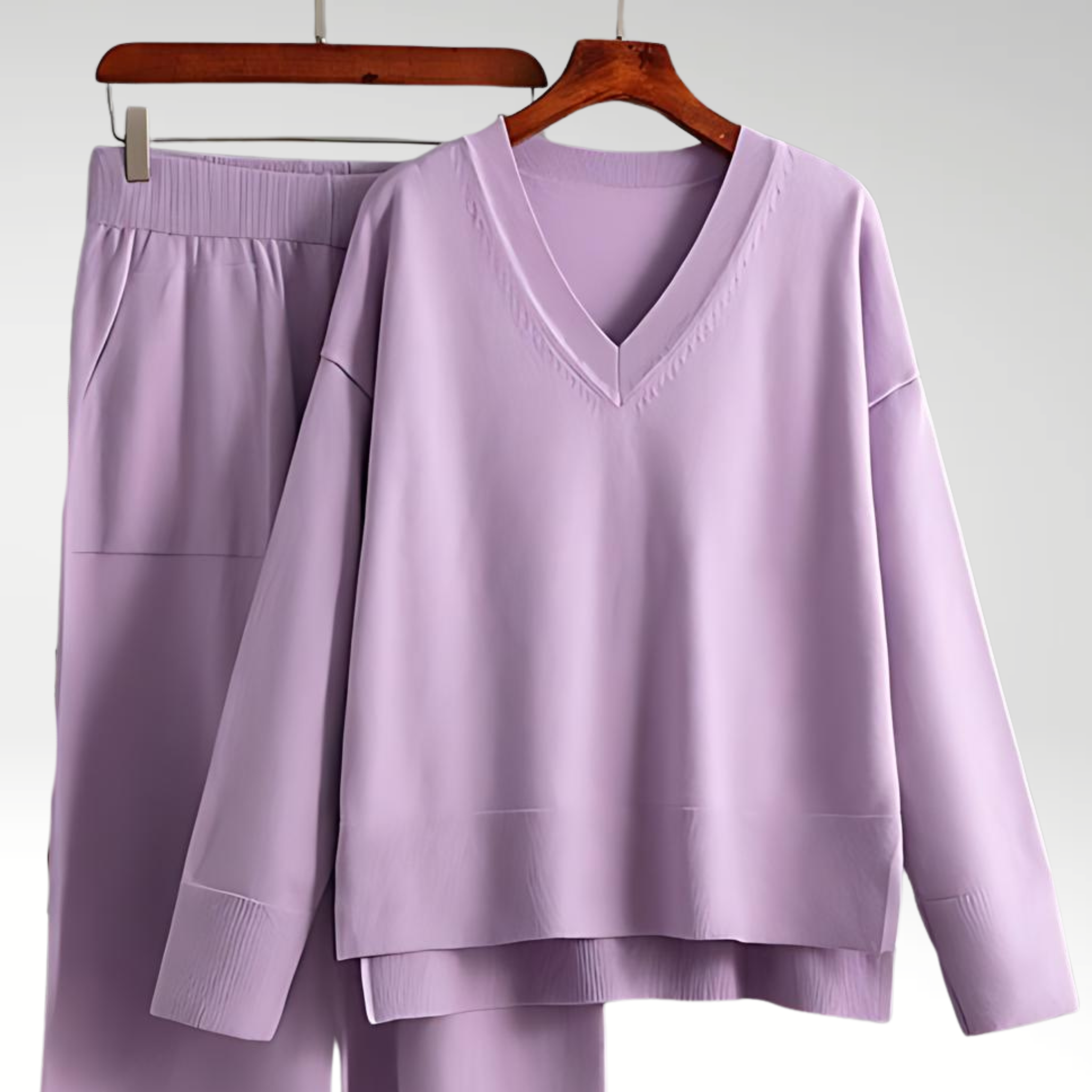 Jade™ | Luxury Two-Piece V-Neck Set