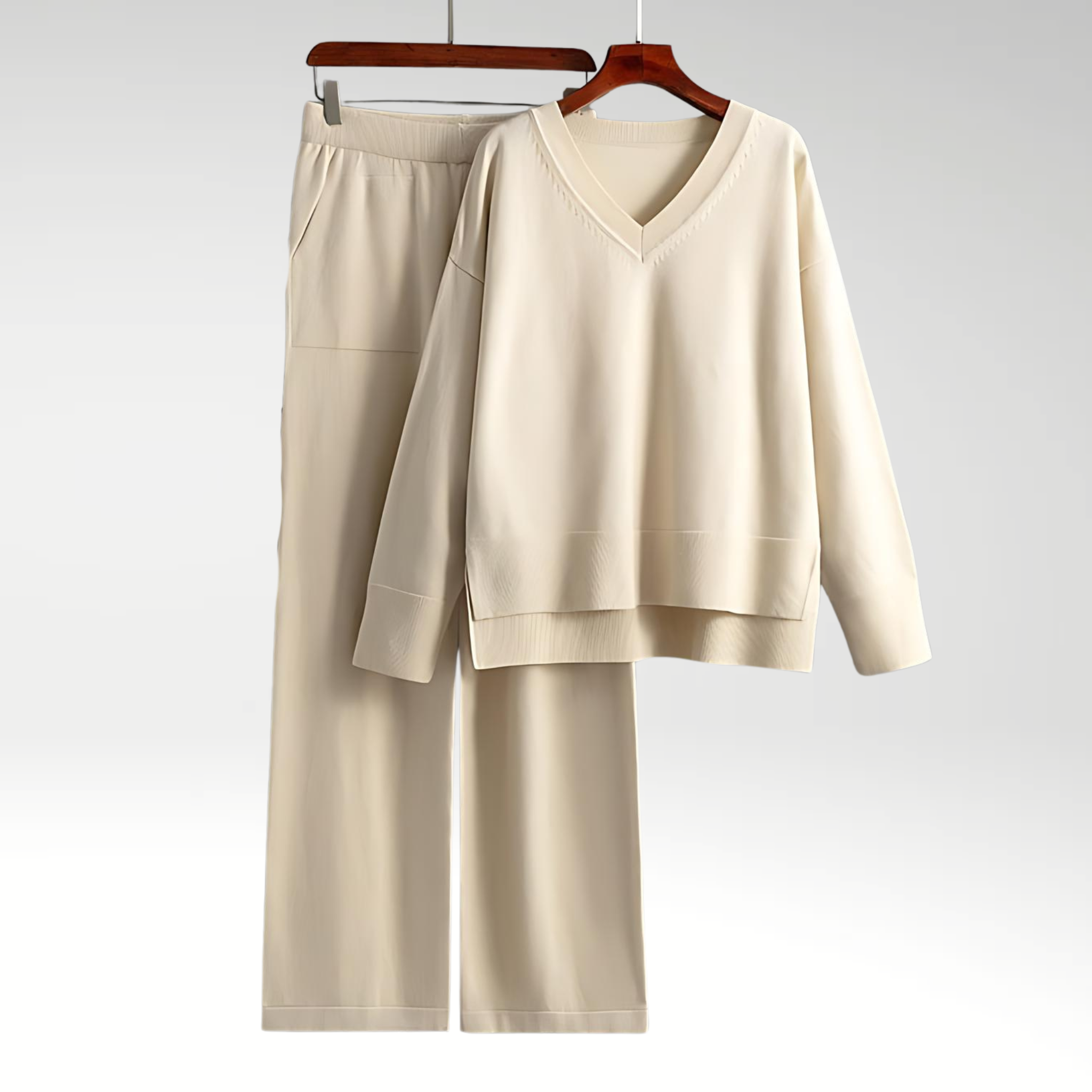 Jade™ | Luxury Two-Piece V-Neck Set