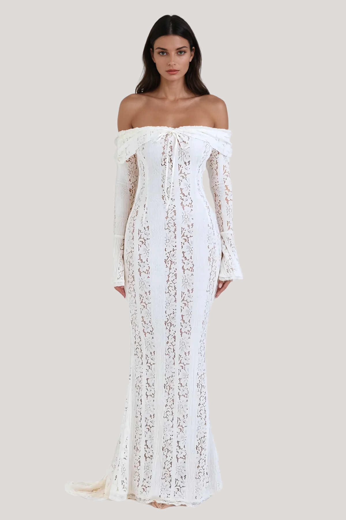 Alice™ | Lace Off Shoulder Cutout Maxi Dress