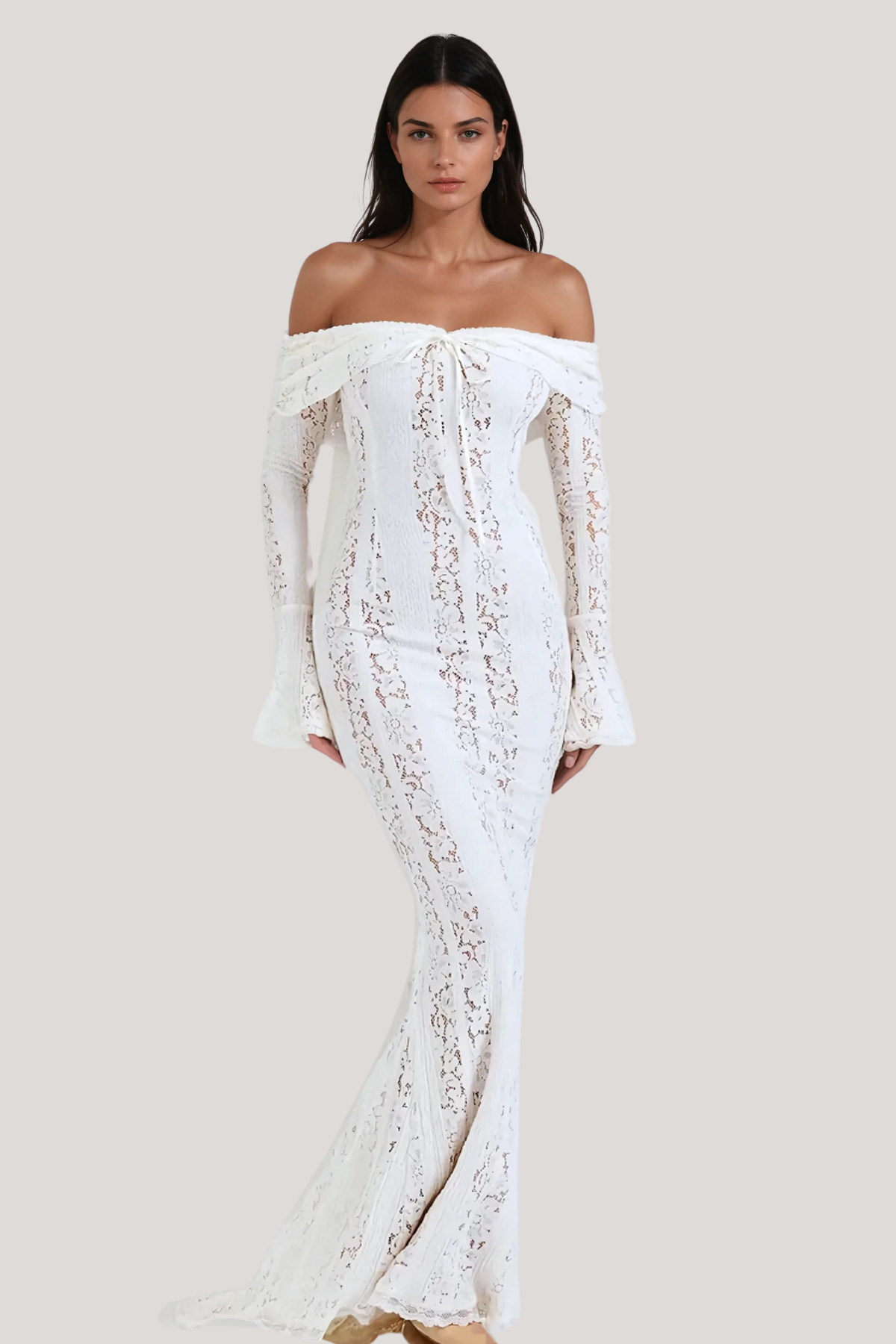 Alice™ | Lace Off Shoulder Cutout Maxi Dress