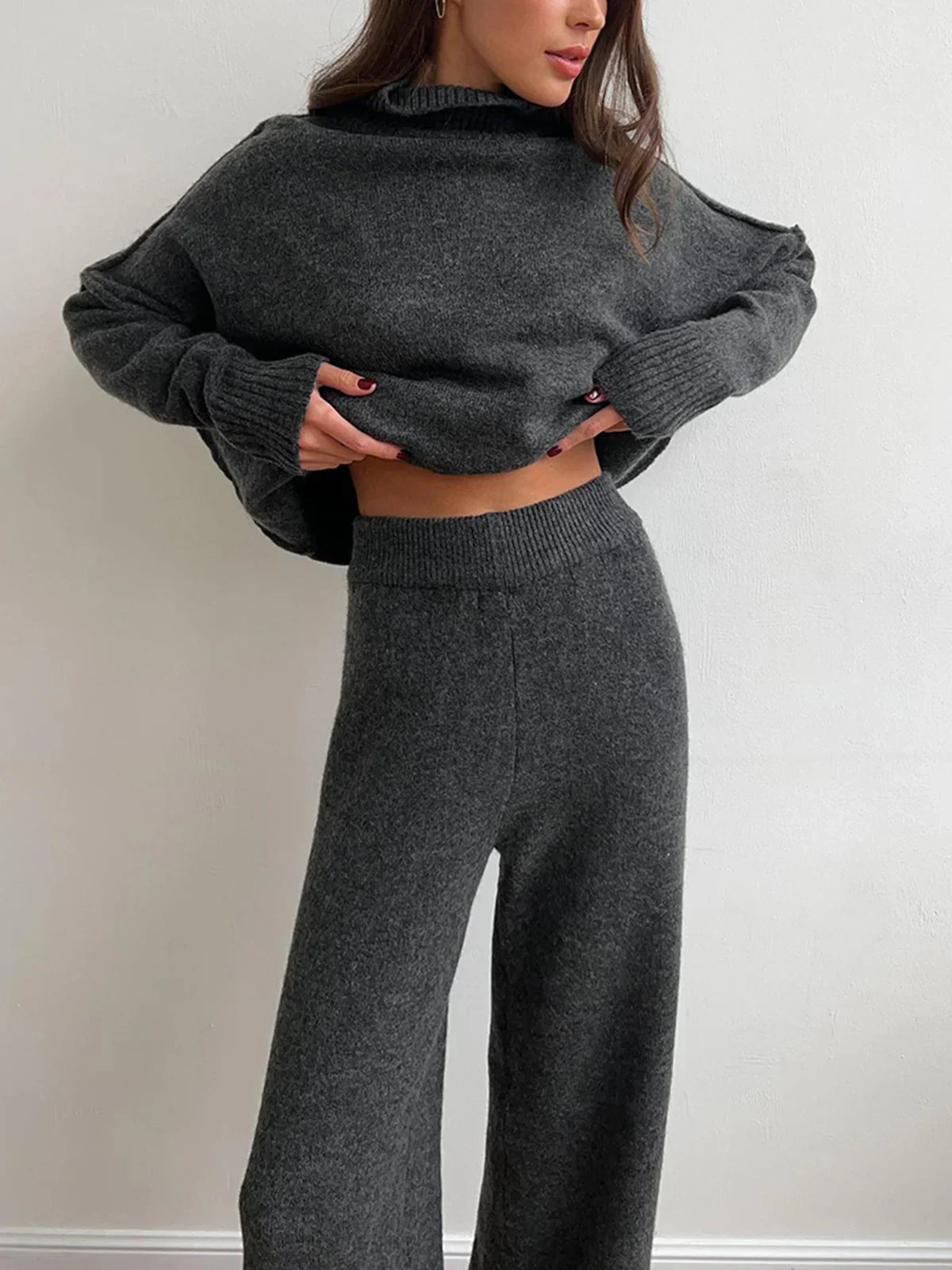 Claire™ | Turtleneck Knit and Pants Set