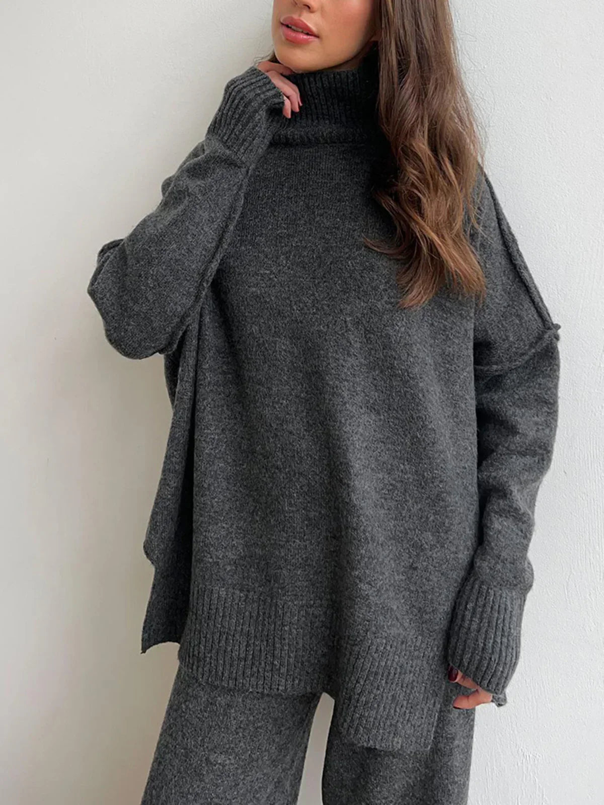 Claire™ | Turtleneck Knit and Pants Set