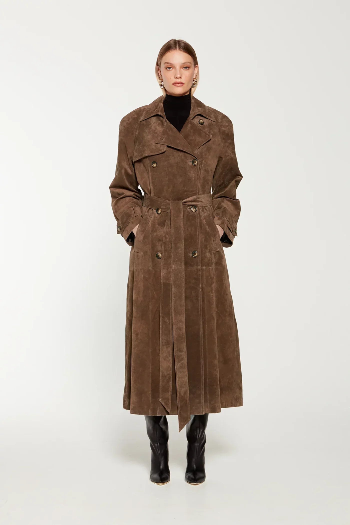 Emma™ | Suede Trench Coat