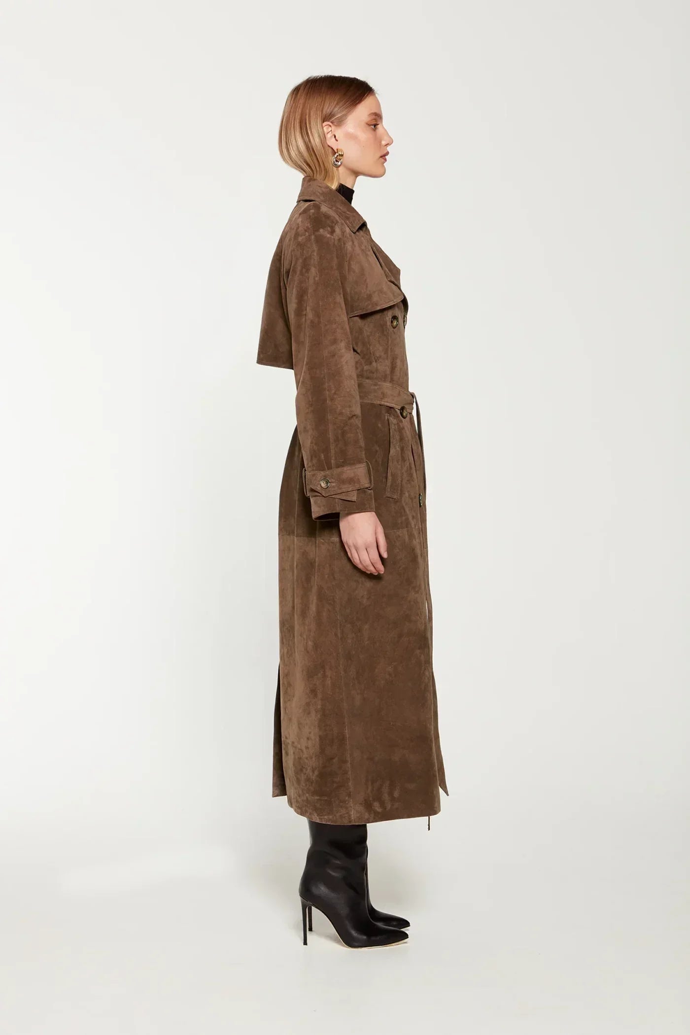 Emma™ | Suede Trench Coat