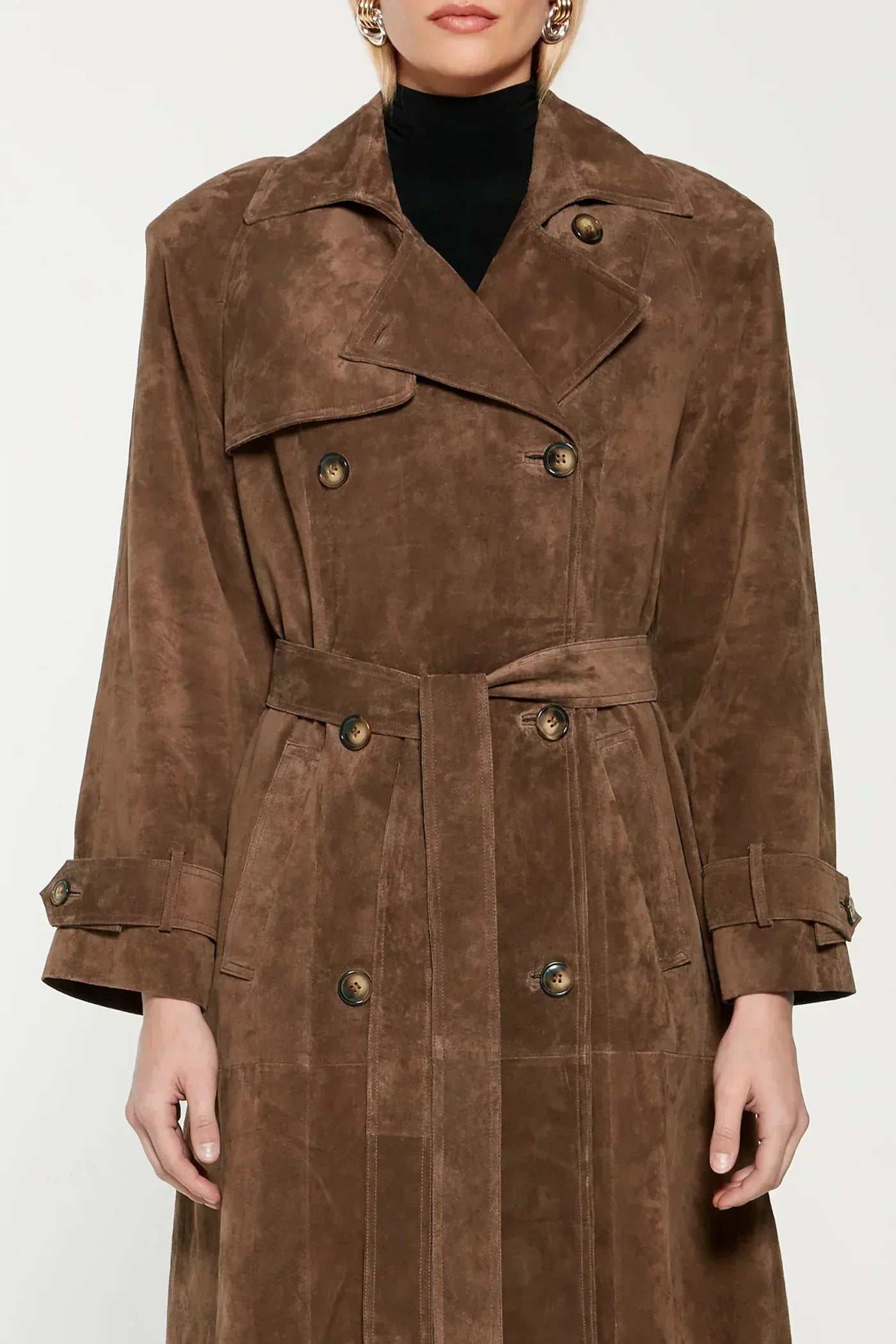 Emma™ | Suede Trench Coat