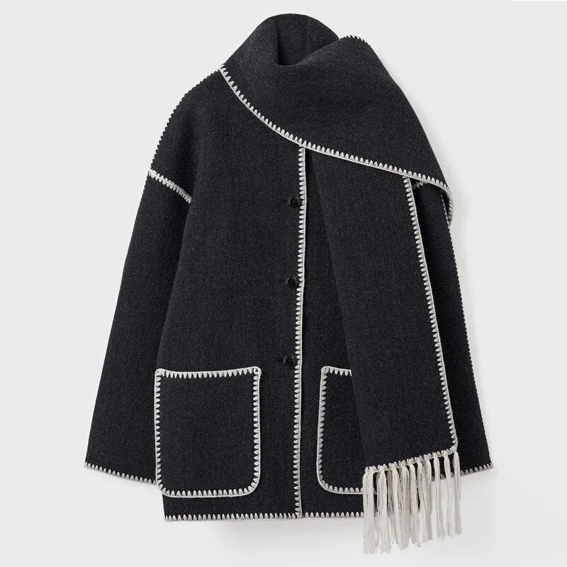 Sarah™ | Cozy Scarf Coat