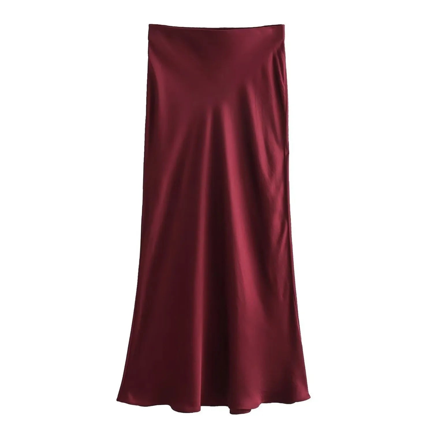 Angelina™ | Elegant Satin Midi Skirt