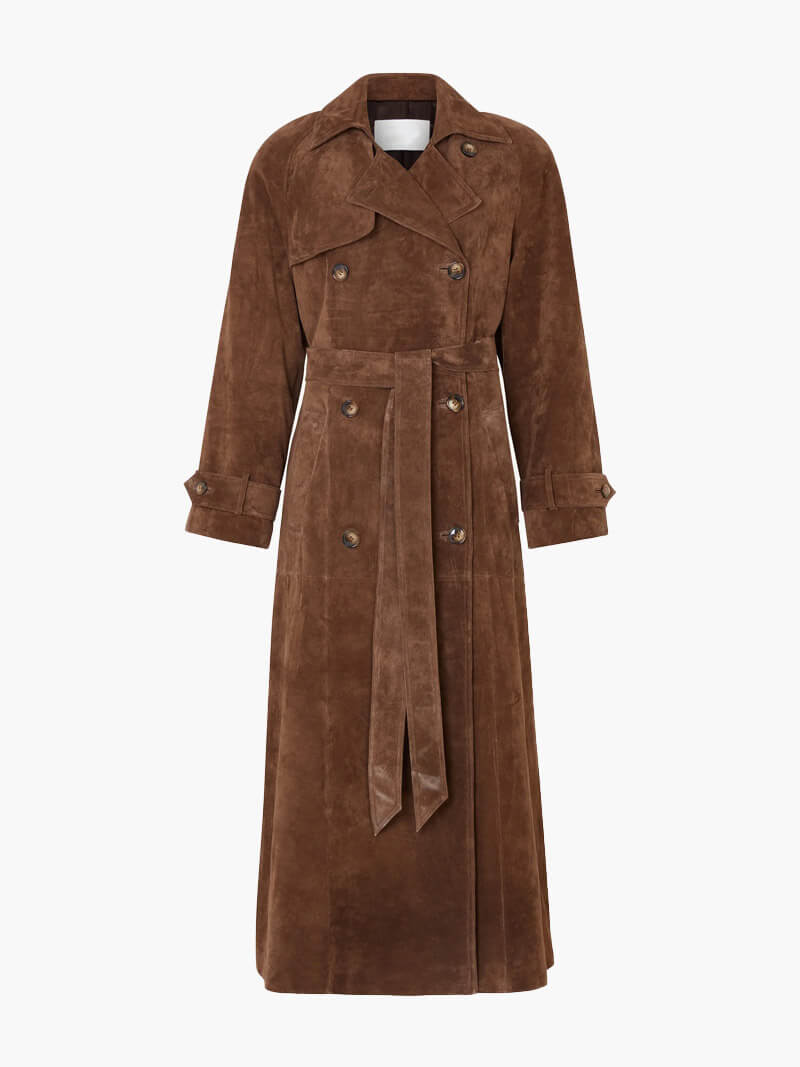 Emma™ | Suede Trench Coat